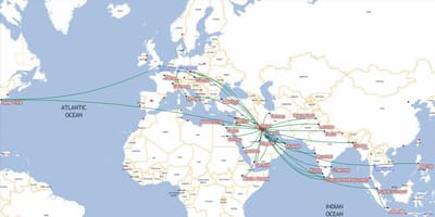 Карта на Кувейт посоката на дихателните пътища 