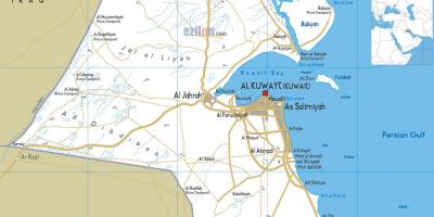Град Кувейт карта на автомобилни пътища