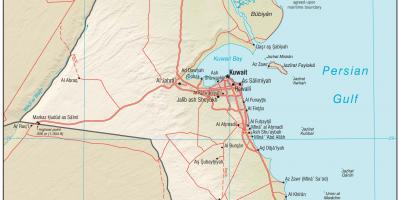 Кувейт местоположението на картата 