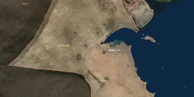 Карта на Кувейт сателитна